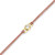 M by Monte Luna Gold-Plated Sterling Silver Lab-Created Diamond Lotus Pink Bezel-Set Double Silk Cord Bracelet