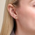 M by Monte Luna Gold-Plated Sterling Silver Lab-Created Diamond Tile Pave Stud Earrings