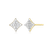M by Monte Luna Gold-Plated Sterling Silver Lab-Created Diamond Star Pave Stud Earrings