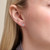M by Monte Luna Rhodium-Plated Sterling Silver Lab-Created Diamond Snake Stud Earrings