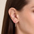 M by Monte Luna Gold-Plated Sterling Silver Lab-Created Diamond Bar Drop Stud Earrings