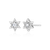 M by Monte Luna Rhodium-Plated Sterling Silver Star of David Lab-Created Diamond Stud Earrings
