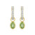 M by Monte Luna Gold-Plated Sterling Silver Peridot & Lab-Created Diamond August Birthstone Charm Huggie Earrings