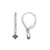 M by Monte Luna Rhodium-Plated Sterling Silver Lab-Created Blue Sapphire & Lab-Created Diamond Leverback Earring