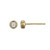 M by Monte Luna Gold-Plated Sterling Silver Small Bezel-Set Lab-Created Diamond Stud Earrings