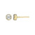 M by Monte Luna Gold-Plated Sterling Silver Medium Bezel-Set Lab-Created Diamond Stud Earrings