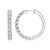 M by Monte Luna Rhodium-Plated Sterling Silver Bezel-Set Lab-Created Diamond Hoop Earrings