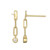 M by Monte Luna Gold-Plated Sterling Silver Paperclip Bezel Set Lab-Created Diamond Drop Earrings