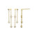 M by Monte Luna Gold-Plated Sterling Silver Bezel-Set Lab-Created Diamond Chain Dangle Earrings