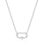 M by Monte Luna Rhodium-Plated Sterling Silver Paperclip & Lab-Created Diamond Accent Pendant Necklace