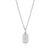 M by Monte Luna Rhodium-Plated Sterling Silver Lab-Created Diamond Hex Tag Pendant Necklace