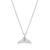 M by Monte Luna Rhodium-Plated Sterling Silver Lab-Created Diamond Whale Tail Pendant Necklace