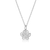 M by Monte Luna Rhodium-Plated Sterling Silver Lab-Created Diamond Paw Print Pendant Necklace