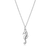 M by Monte Luna Rhodium-Plated Sterling Silver Lab-Created Diamond Seahorse Pendant Necklace