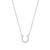 M by Monte Luna Rhodium-Plated Sterling Silver Lab-Created Diamond Horseshoe Statement Necklace