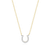 M by Monte Luna Gold-Plated Sterling Silver Lab-Created Diamond Horseshoe Statement Necklace