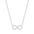 M by Monte Luna Rhodium-Plated Sterling Silver Lab-Created Diamond Infinity Statement Necklace