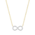 M by Monte Luna Gold-Plated Sterling Silver Lab-Created Diamond Infinity Statement Necklace