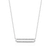 M by Monte Luna Rhodium-Plated Sterling Silver Lab-Created Diamond Pave Paperclip Pendant Necklace