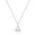 M by Monte Luna Rhodium-Plated Sterling Silver Lab-Created Diamond Libra Constellation Pendant Necklace