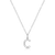 M by Monte Luna Rhodium-Plated Sterling Silver Lab-Created Diamond Letter "C" Initial Pendant Necklace