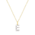 M by Monte Luna Gold-Plated Sterling Silver Lab-Created Diamond Letter "E" Initial Pendant Necklace