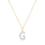 M by Monte Luna Gold-Plated Sterling Silver Lab-Created Diamond Letter "G" Initial Pendant Necklace