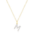 M by Monte Luna Gold-Plated Sterling Silver Lab-Created Diamond Letter "M" Initial Pendant Necklace