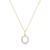 M by Monte Luna Gold-Plated Sterling Silver Lab-Created Diamond Letter "O" Initial Pendant Necklace