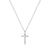 M by Monte Luna Rhodium-Plated Sterling Silver Lab-Created Diamond Letter "T" Initial Pendant Necklace