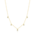 M by Monte Luna Gold-Plated Sterling Silver Lab-Created Diamond Dangling Hearts Necklace