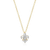 M by Monte Luna Two-tone Sterling Silver Fleur de Lis Lab-Created Diamond Pendant Necklace