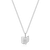 M by Monte Luna Rhodium-Plated Sterling Silver Ohio State Lab-Created Diamond Pendant Necklace