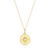 M by Monte Luna Gold-Plated Sterling Silver North Star Medallion Lab-Created Diamond Pendant Necklace