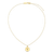 M by Monte Luna Gold-Plated Sterling Silver North Star Medallion Lab-Created Diamond Pendant Necklace