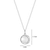 M by Monte Luna Rhodium-Plated Sterling Silver Crescent Medallion Lab-Created Diamond Pendant Necklace