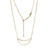 M by Monte Luna Gold-Plated Sterling Silver Lab-Created Diamond Bar Friendship Necklace
