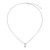 M by Monte Luna Rhodium-Plated Sterling Silver Barrel Charm Lab-Created Diamond Friendship Necklace