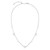M by Monte Luna Rhodium-Plated Sterling Silver Open-Heart Station Lab-Created Diamond Friendship Necklace
