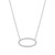 M by Monte Luna Rhodium-Plated Sterling Silver Open Oval Lab-Created Diamond Necklace