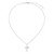 M by Monte Luna Rhodium-Plated Sterling Silver Medium Cross Lab-Created Diamond Pendant Necklace