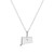 M by Monte Luna Rhodium-Plated Sterling Silver Connecticut State Lab-Created Diamond Pendant Necklace