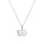 M by Monte Luna Rhodium-Plated Sterling Silver Iowa State Lab-Created Diamond Pendant Necklace