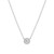 M by Monte Luna Rhodium-Plated Sterling Silver Lab-Created Diamond Round Beaded Halo Necklace