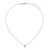 M by Monte Luna Rhodium-Plated Sterling Silver Lab-Created Diamond Round Beaded Halo Necklace