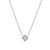 M by Monte Luna Rhodium-Plated Sterling Silver Lab-Created Diamond Beaded Halo Necklace