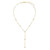 M by Monte Luna Gold-Plated Sterling Silver Lab-Created Diamond Station Lariat Lumachina Chain Necklace