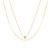 M by Monte Luna Gold-Plated Sterling Silver Lab-Created Diamond Lumachina & Forzatina Cable Double Chain Necklace