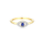 M by Monte Luna Gold-Plated Sterling Silver Lab-Created Sapphire & Lab-Created Diamond Evil Eye Statement Ring