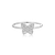 M by Monte Luna Rhodium-Plated Sterling Silver Lab-Created Diamond Butterfly Statement Ring